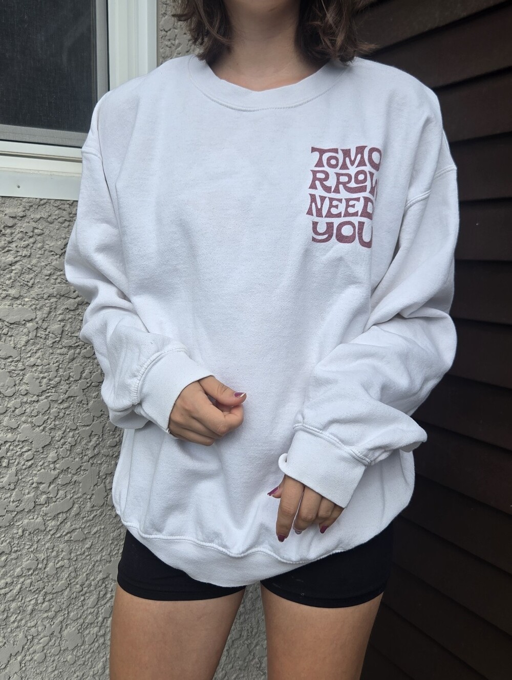 Women's Tomorrow Needs You Mental Health Suicide Awareness Crewneck Sweater L